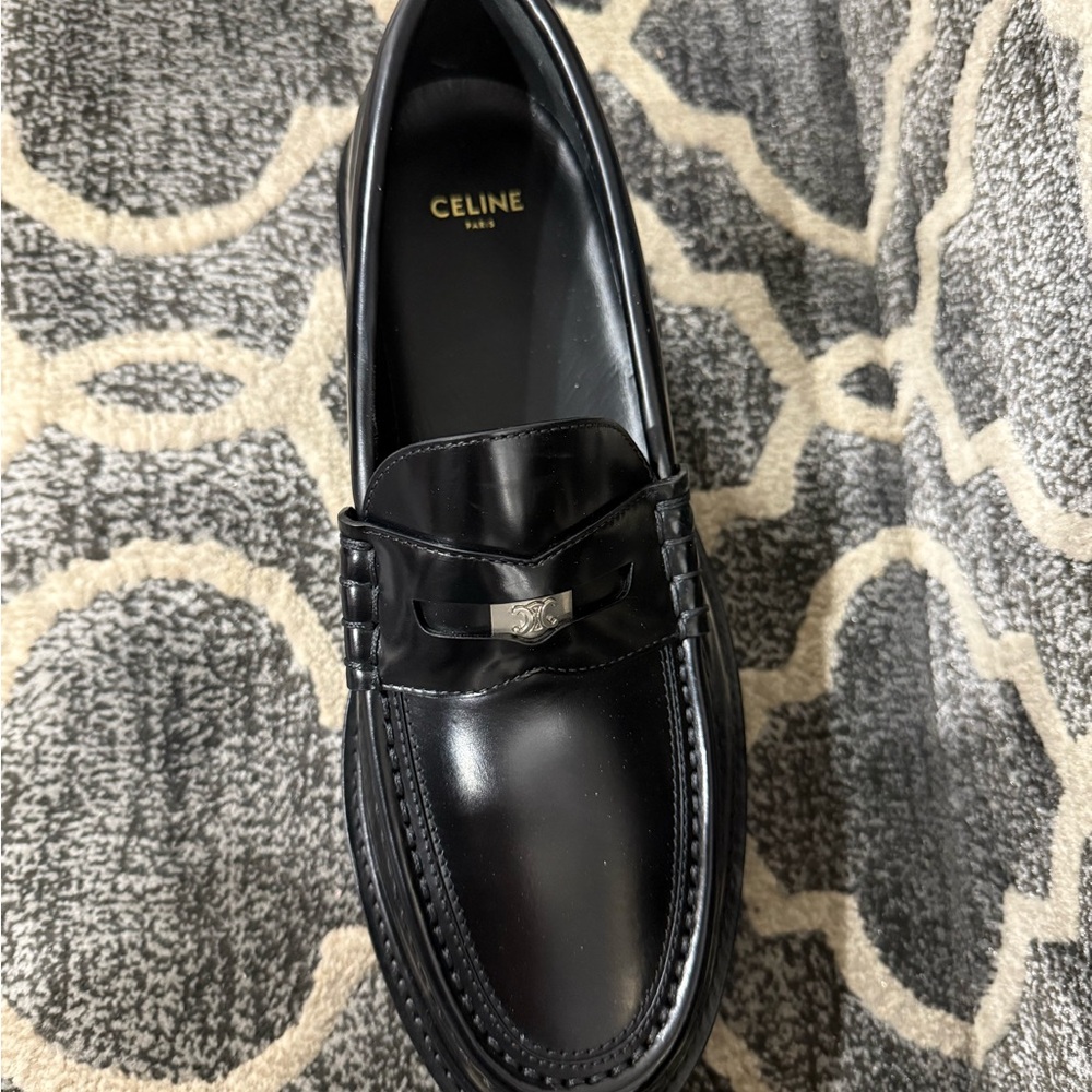 Celine Women’s Elegant Black Slip-On Loafers